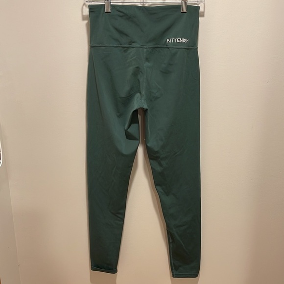 Kittenish Green Workout Leggings Medium - Picture 6 of 8